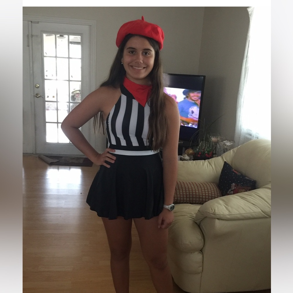 Black & White Stripped Swimsuit / Costume